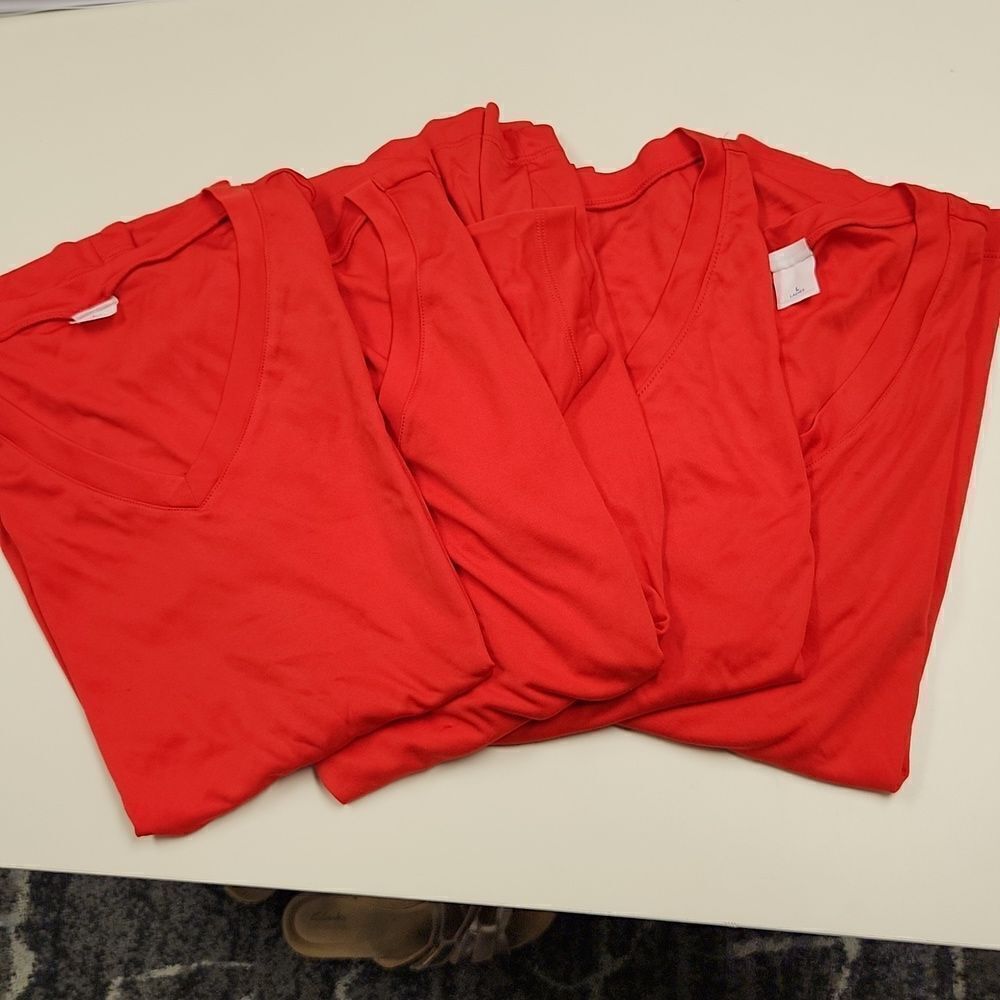 Red Sport Tek Shirt Set of 4